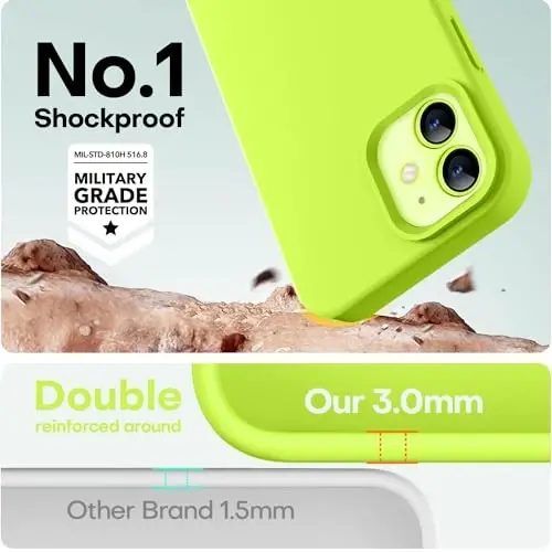 LOVE 3000 Designed for iPhone 12 Case/iPhone 12 Pro Case, Premium Silicone with [Soft Anti-Scratch Microfiber Lining] Shockproof Protective Phone Case for Men Women Girls 6.1