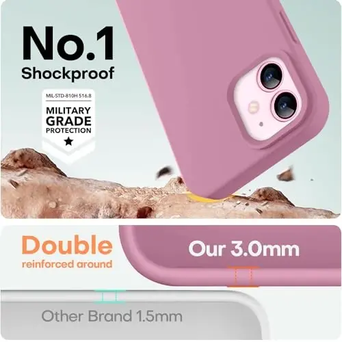 LOVE 3000 Designed for iPhone 12 Case/iPhone 12 Pro Case, Premium Silicone with [Soft Anti-Scratch Microfiber Lining] Shockproof Protective Phone Case for Men Women Girls 6.1