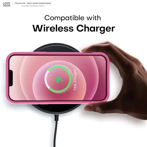 LOVE 3000 Designed for iPhone 12 Case/iPhone 12 Pro Case, Premium Silicone with [Soft Anti-Scratch Microfiber Lining] Shockproof Protective Phone Case for Men Women Girls 6.1