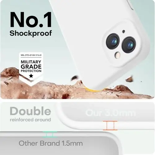 LOVE 3000 Designed for iPhone 13 Case, Premium Silicone with [Camera Protection] [Soft Anti-Scratch Microfiber Lining] Shockproof Protective Phone Case for iPhone 13 Women Men Girls 6.1