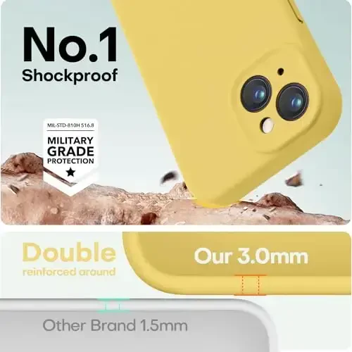 LOVE 3000 Designed for iPhone 13 Case, Premium Silicone with [Camera Protection] [Soft Anti-Scratch Microfiber Lining] Shockproof Protective Phone Case for iPhone 13 Women Men Girls 6.1