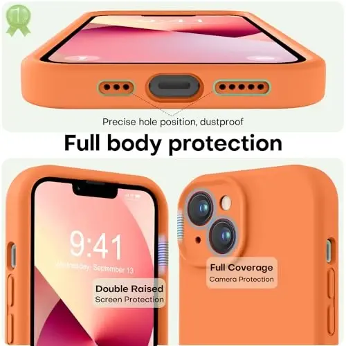 LOVE 3000 Designed for iPhone 13 Case, Premium Silicone with [Soft Anti-Scratch Microfiber Lining] Shockproof Protective Phone Case for iPhone 13 Women Men Girls 6.1