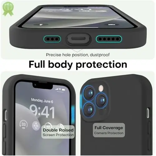 LOVE 3000 Designed for iPhone 13 Pro Max Case, Premium Silicone with [Soft Anti-Scratch Microfiber Lining] Shockproof Protective Phone Case for Men Women Girls 6.7