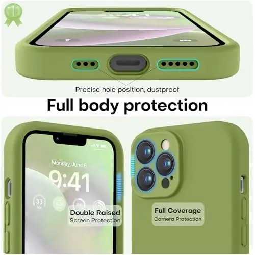 LOVE 3000 Designed for iPhone 13 Pro Max Case, Premium Silicone with [Soft Anti-Scratch Microfiber Lining] Shockproof Protective Phone Case for Men Women Girls 6.7