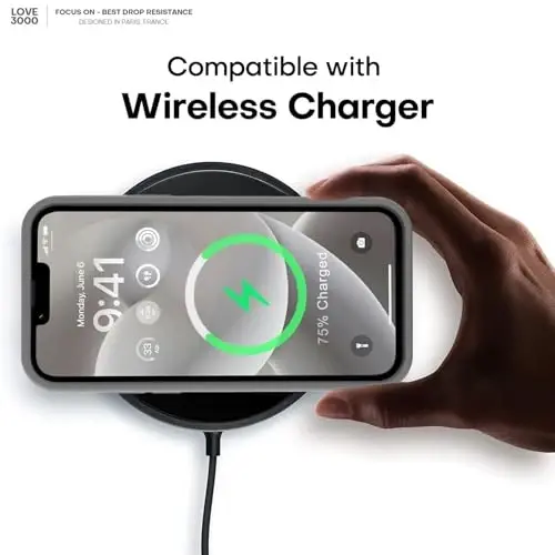 LOVE 3000 Designed for iPhone 13 Pro Max Case, Premium Silicone with [Soft Anti-Scratch Microfiber Lining] Shockproof Protective Phone Case for Men Women Girls 6.7