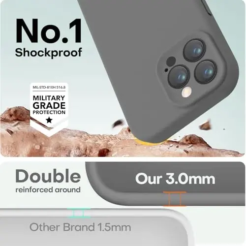LOVE 3000 Designed for iPhone 13 Pro Max Case, Premium Silicone with [Soft Anti-Scratch Microfiber Lining] Shockproof Protective Phone Case for Men Women Girls 6.7