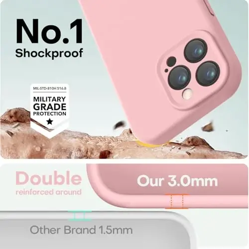 LOVE 3000 Designed for iPhone 13 Pro Max Case, Premium Silicone with [Soft Anti-Scratch Microfiber Lining] Shockproof Protective Phone Case for Men Women Girls 6.7