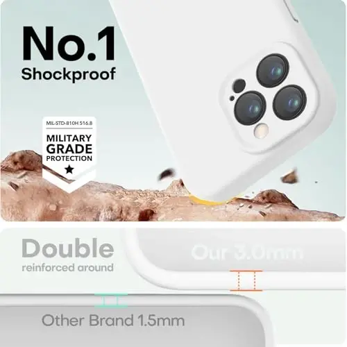 LOVE 3000 Designed for iPhone 13 Pro Max Case, Premium Silicone with [Soft Anti-Scratch Microfiber Lining] Shockproof Protective Phone Case for Men Women Girls 6.7