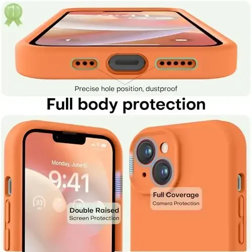 LOVE 3000 Designed for iPhone 14 Case, Premium Silicone with [Soft Anti-Scratch Microfiber Lining] Shockproof Protective Phone Case for Men Women Girls 6.1