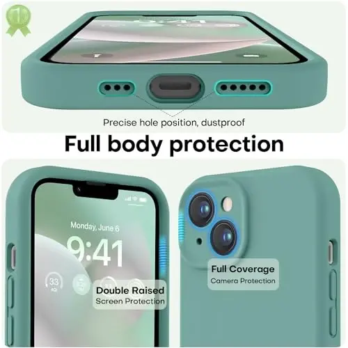 LOVE 3000 Designed for iPhone 14 Case, Premium Silicone with [Soft Anti-Scratch Microfiber Lining] Shockproof Protective Phone Case for Men Women Girls 6.1