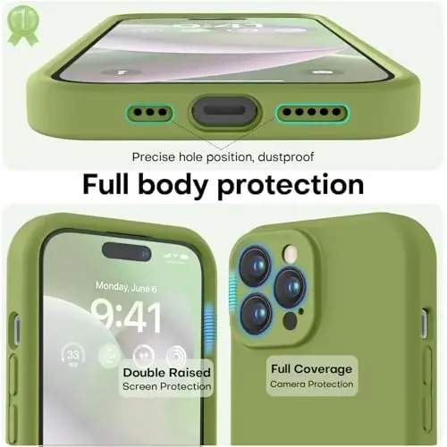 LOVE 3000 Designed for iPhone 14 Pro Case, Premium Silicone with [Soft Anti-Scratch Microfiber Lining] Shockproof Protective Phone Case for Men Women Girls 6.1