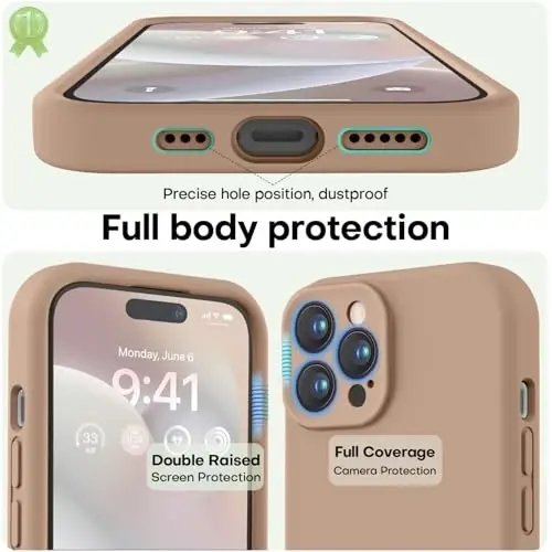 LOVE 3000 Designed for iPhone 14 Pro Case, Premium Silicone with [Soft Anti-Scratch Microfiber Lining] Shockproof Protective Phone Case for Men Women Girls 6.1