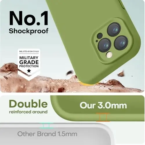 LOVE 3000 Designed for iPhone 14 Pro Max Case, Premium Silicone with [Soft Anti-Scratch Microfiber Lining] Shockproof Protective Phone Case for Men Women Girls 6.7