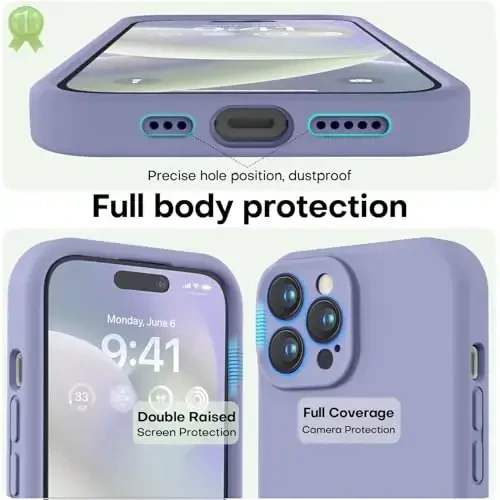 LOVE 3000 Designed for iPhone 14 Pro Max Case, Premium Silicone with [Soft Anti-Scratch Microfiber Lining] Shockproof Protective Phone Case for Men Women Girls 6.7