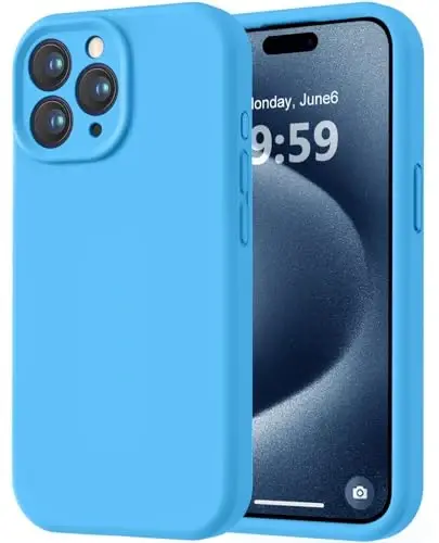 LOVE 3000 Designed for iPhone 15 Pro Case, Premium Silicone with [Soft Anti-Scratch Microfiber Lining] Shockproof Protective Phone Case for Men Women Girls 6.1