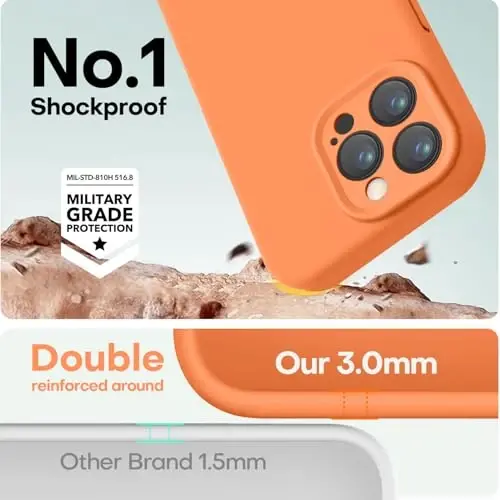 LOVE 3000 Designed for iPhone 15 Pro Max Case, Premium Silicone with [Soft Anti-Scratch Microfiber Lining] Shockproof Protective Phone Case for Men Women Girls 6.7