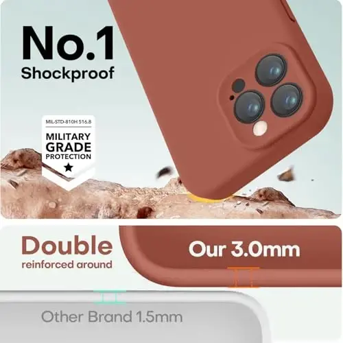 LOVE 3000 Designed for iPhone 15 Pro Max Case, Premium Silicone with [Soft Anti-Scratch Microfiber Lining] Shockproof Protective Phone Case for Men Women Girls 6.7