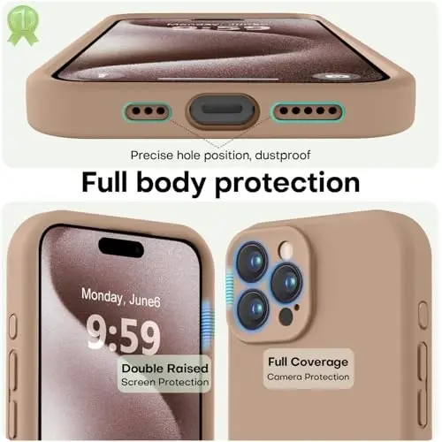 LOVE 3000 Designed for iPhone 15 Pro Max Case, Premium Silicone with [Soft Anti-Scratch Microfiber Lining] Shockproof Protective Phone Case for Men Women Girls 6.7