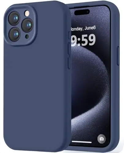 LOVE 3000 Designed for iPhone 15 Pro Max Case, Premium Silicone with [Soft Anti-Scratch Microfiber Lining] Shockproof Protective Phone Case for Men Women Girls 6.7