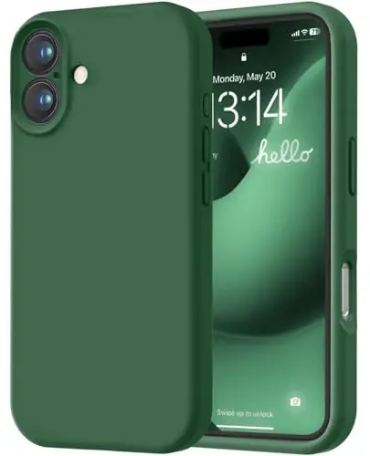 LOVE 3000 Designed for iPhone 16 Case, Premium Silicone with [Soft Anti-Scratch Microfiber Lining] Shockproof Protective Phone Case for Men Women Girls 6.1