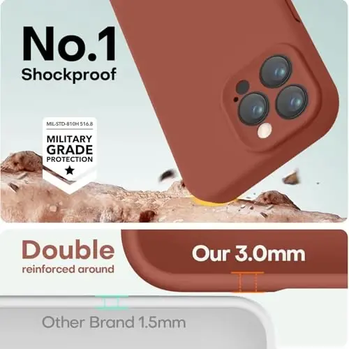 LOVE 3000 Designed for iPhone 16 Pro Max Case, Premium Silicone with [Soft Anti-Scratch Microfiber Lining] Shockproof Protective Phone Case for Men Women Girls 6.9