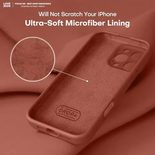 LOVE 3000 Designed for iPhone 16 Pro Max Case, Premium Silicone with [Soft Anti-Scratch Microfiber Lining] Shockproof Protective Phone Case for Men Women Girls 6.9