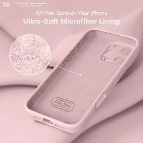 LOVE 3000 Designed for iPhone 16 Pro Max Case, Premium Silicone with [Soft Anti-Scratch Microfiber Lining] Shockproof Protective Phone Case for Men Women Girls 6.9