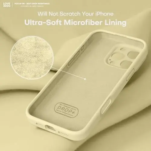 LOVE 3000 Designed for iPhone 16 Pro Max Case, Premium Silicone with [Soft Anti-Scratch Microfiber Lining] Shockproof Protective Phone Case for Men Women Girls 6.9