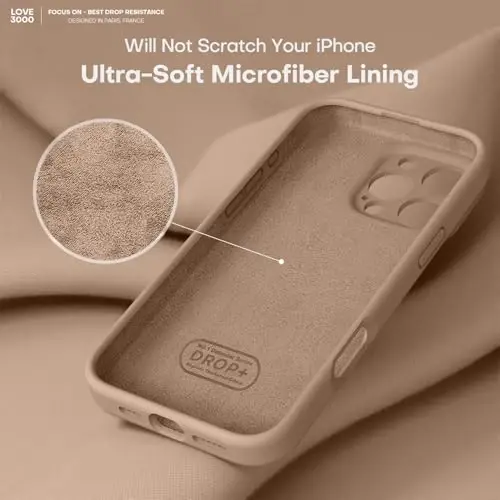 LOVE 3000 Designed for iPhone 16 Pro Max Case, Premium Silicone with [Soft Anti-Scratch Microfiber Lining] Shockproof Protective Phone Case for Men Women Girls 6.9