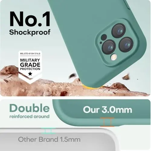 LOVE 3000 Designed for iPhone 16 Pro Max Case, Premium Silicone with [Soft Anti-Scratch Microfiber Lining] Shockproof Protective Phone Case for Men Women Girls 6.9