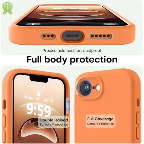 LOVE 3000 Designed for iPhone 16e Case, Premium Silicone with [Soft Anti-Scratch Microfiber Lining] Shockproof Protective Phone Case for Men Women Girls 6.1