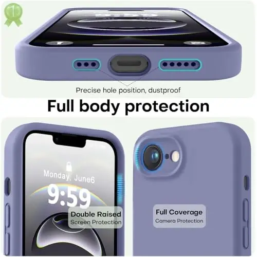 LOVE 3000 Designed for iPhone 16e Case, Premium Silicone with [Soft Anti-Scratch Microfiber Lining] Shockproof Protective Phone Case for Men Women Girls 6.1