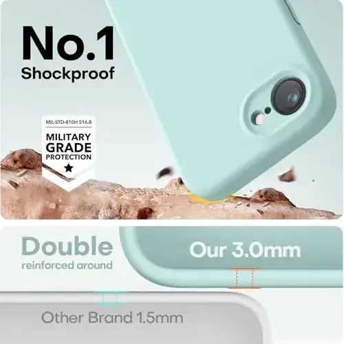 LOVE 3000 Designed for iPhone 16e Case, Premium Silicone with [Soft Anti-Scratch Microfiber Lining] Shockproof Protective Phone Case for Men Women Girls 6.1