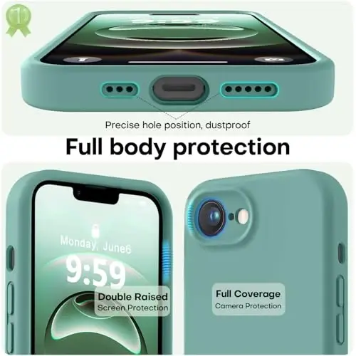 LOVE 3000 Designed for iPhone 16e Case, Premium Silicone with [Soft Anti-Scratch Microfiber Lining] Shockproof Protective Phone Case for Men Women Girls 6.1