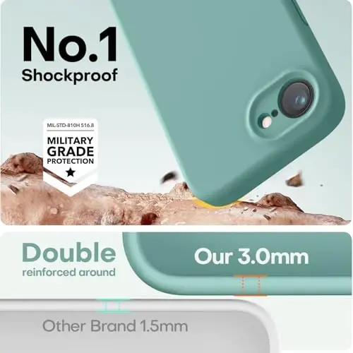 LOVE 3000 Designed for iPhone 16e Case, Premium Silicone with [Soft Anti-Scratch Microfiber Lining] Shockproof Protective Phone Case for Men Women Girls 6.1