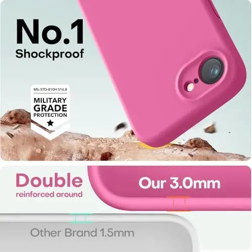 LOVE 3000 Designed for iPhone 16e Case, Premium Silicone with [Soft Anti-Scratch Microfiber Lining] Shockproof Protective Phone Case for Men Women Girls 6.1