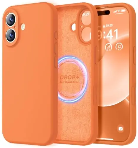 LOVE 3000 Designed for iPhone 17 Case, Premium Silicone [Compatible with Magsafe][Soft Anti-Scratch Microfiber Lining] Shockproof Protective Phone Case for Men Women 6.3