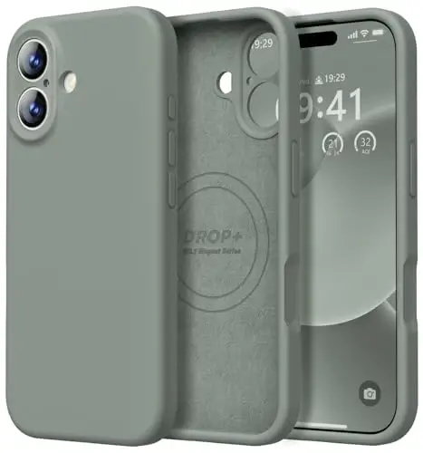 LOVE 3000 Designed for iPhone 17 Case, Premium Silicone [Compatible with Magsafe][Soft Anti-Scratch Microfiber Lining] Shockproof Protective Phone Case for Men Women 6.3