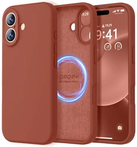 LOVE 3000 Designed for iPhone 17 Case, Premium Silicone [Compatible with Magsafe][Soft Anti-Scratch Microfiber Lining] Shockproof Protective Phone Case for Men Women 6.3