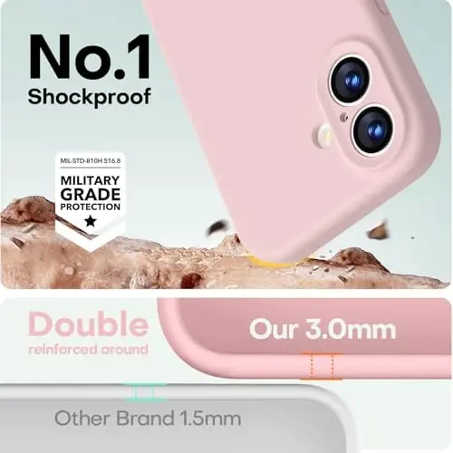 LOVE 3000 Designed for iPhone 17 Case, Premium Silicone [Compatible with Magsafe][Soft Anti-Scratch Microfiber Lining] Shockproof Protective Phone Case for Men Women 6.3