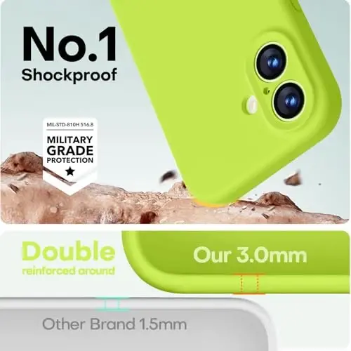 LOVE 3000 Designed for iPhone 17 Case, Premium Silicone [Compatible with Magsafe][Soft Anti-Scratch Microfiber Lining] Shockproof Protective Phone Case for Men Women 6.3