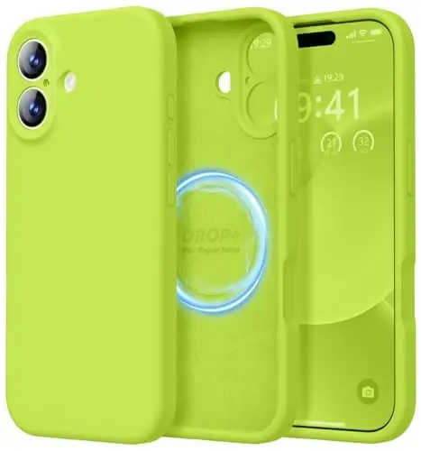 LOVE 3000 Designed for iPhone 17 Case, Premium Silicone [Compatible with Magsafe][Soft Anti-Scratch Microfiber Lining] Shockproof Protective Phone Case for Men Women 6.3