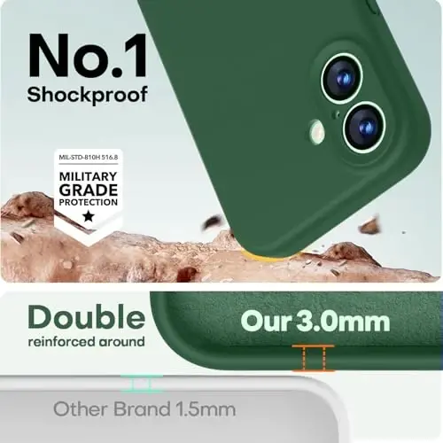 LOVE 3000 Designed for iPhone 17 Case, Premium Silicone [Compatible with Magsafe][Soft Anti-Scratch Microfiber Lining] Shockproof Protective Phone Case for Men Women 6.3