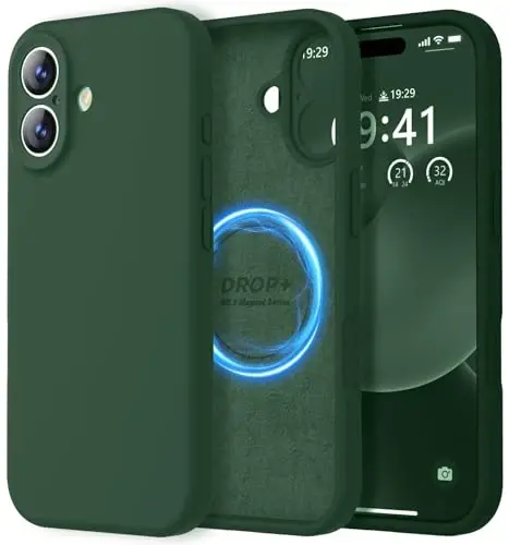 LOVE 3000 Designed for iPhone 17 Case, Premium Silicone [Compatible with Magsafe][Soft Anti-Scratch Microfiber Lining] Shockproof Protective Phone Case for Men Women 6.3