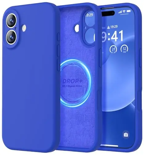 LOVE 3000 Designed for iPhone 17 Case, Premium Silicone [Compatible with Magsafe][Soft Anti-Scratch Microfiber Lining] Shockproof Protective Phone Case for Men Women 6.3