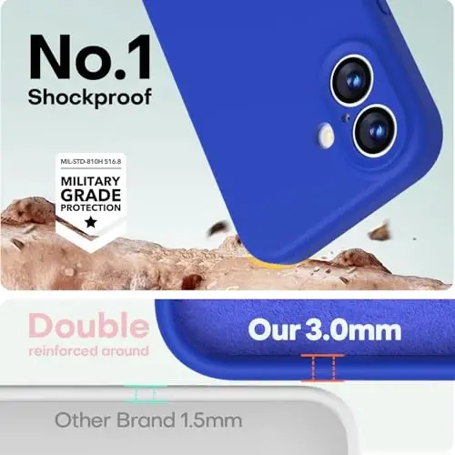 LOVE 3000 Designed for iPhone 17 Case, Premium Silicone [Compatible with Magsafe][Soft Anti-Scratch Microfiber Lining] Shockproof Protective Phone Case for Men Women 6.3