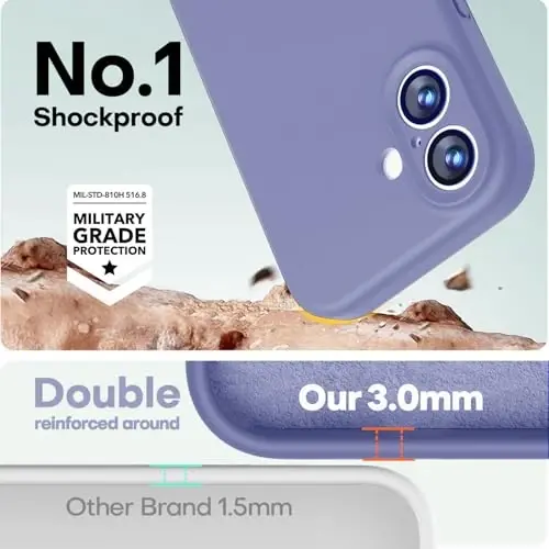 LOVE 3000 Designed for iPhone 17 Case, Premium Silicone [Compatible with Magsafe][Soft Anti-Scratch Microfiber Lining] Shockproof Protective Phone Case for Men Women 6.3