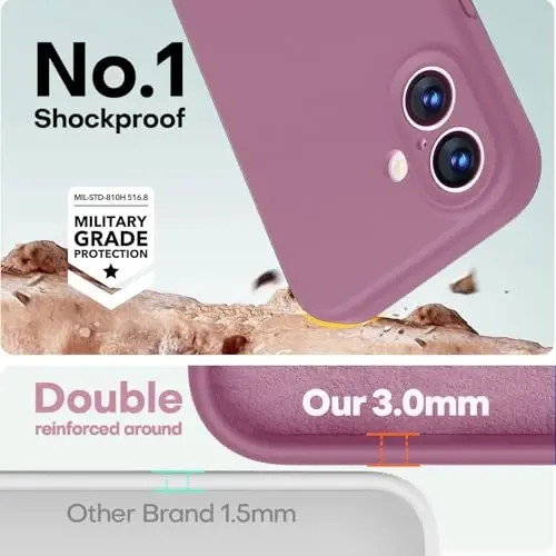 LOVE 3000 Designed for iPhone 17 Case, Premium Silicone [Compatible with Magsafe][Soft Anti-Scratch Microfiber Lining] Shockproof Protective Phone Case for Men Women 6.3