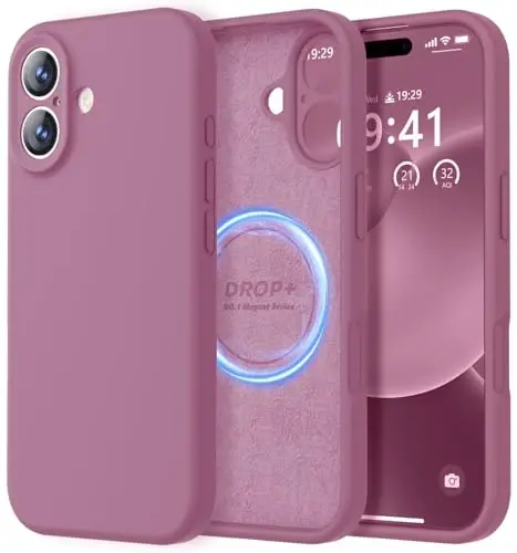 LOVE 3000 Designed for iPhone 17 Case, Premium Silicone [Compatible with Magsafe][Soft Anti-Scratch Microfiber Lining] Shockproof Protective Phone Case for Men Women 6.3