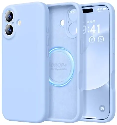 LOVE 3000 Designed for iPhone 17 Case, Premium Silicone [Compatible with Magsafe][Soft Anti-Scratch Microfiber Lining] Shockproof Protective Phone Case for Men Women 6.3